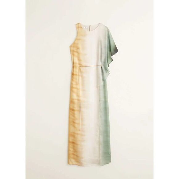 Mango Asymmetric Tie Dye Belted Dress - Picture 5 of 5